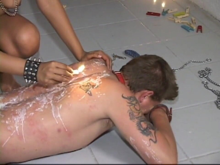 Genuine XXX: Humiliated sissy slave ass fucked big dildo and punished with...