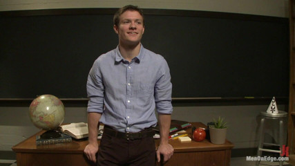 Men on Edge: Hot Student Taken Down and Edged in the Classroom