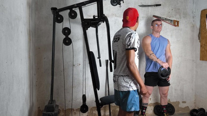 carmonaoficial: Friends' Gym Workout Ends in Brotherhood