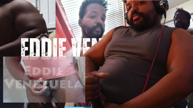 Eddie Venezuela: 자신의 사정 영상에 반응하는 흑인 새아빠!