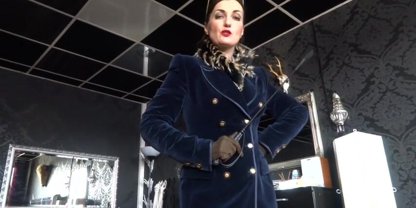 Lady Victoria Valente: Cum on my riding boots boy and whinny for me!