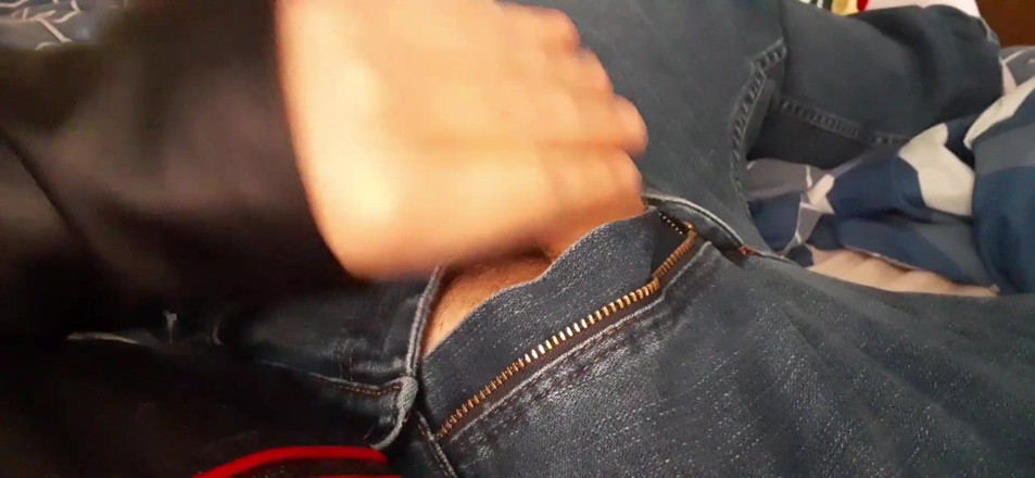 Rusty Sunnybrook: Jerking in Biker Leather Jacket