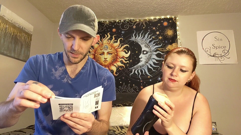 Sin Spice by Sophia Sinclair and Jasper Spice: Rewuwa Vibrating Squeezable Pocket Pussy Unboxing and Masturbation