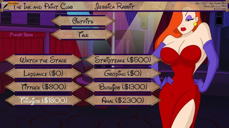 LewdArcade: Parc după jocul întunecat - colecția de animație sexuală Jessica Rabbit [18+] joc...