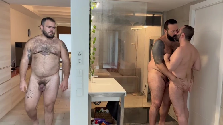 BTrucker77: Compañeros de cuarto S Caliente Trio!