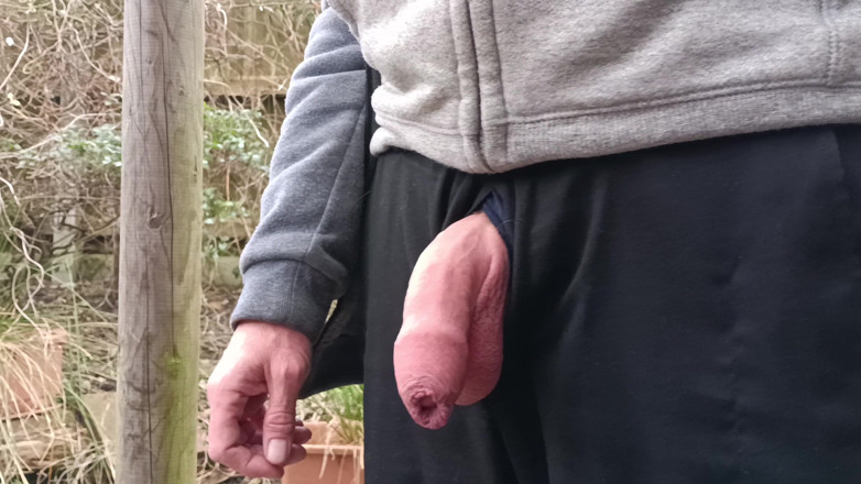 Rockardglans: Velký neobřezaný penis roste, honění, lemování, stříkání