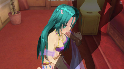 H3DC: 3D Hentai girl with blue hair touches her pussy and...