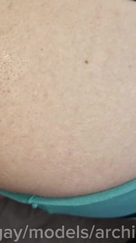 A Transvestite's Big Dick Let Him Fuck His Hole in Tights and a Skirt Covered in Cum