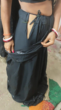 Desi Bhabhi and Black Saree