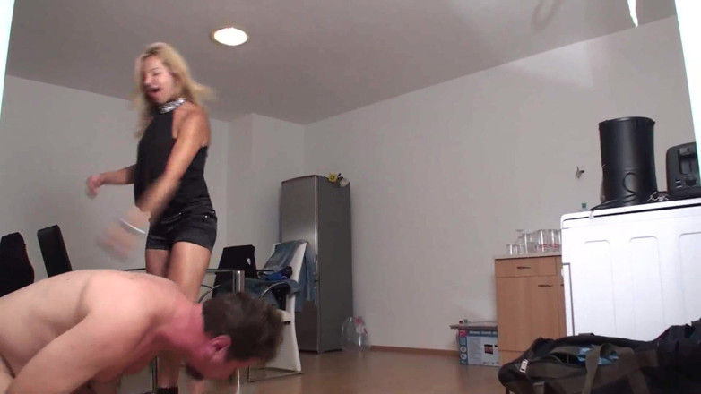 Femdom Austria: Angry MILF punishing him