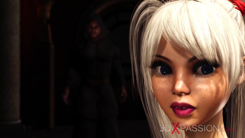 3dxpassion: Ceremonia ritual. Una joven rubia sexy es follada duro por...