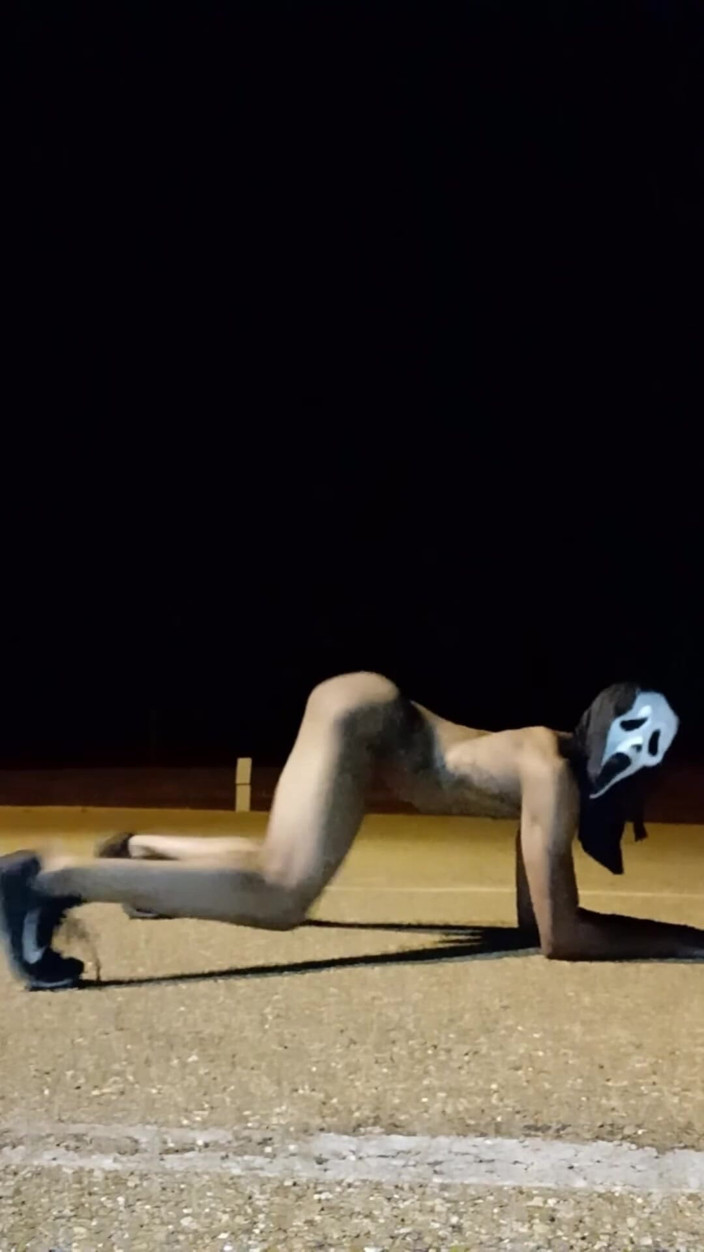 miikakawaiii: Phat Ass Femboy Ghostface Horny &amp; Locked in Chastity Cage