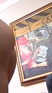 Puta negra con pelo en cuatro follada en trío por una gran polla negra