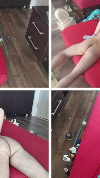 Lick Wife's Pussy Until Orgasm. Amateur Couple Has Crazy Sex in the Bedroom.