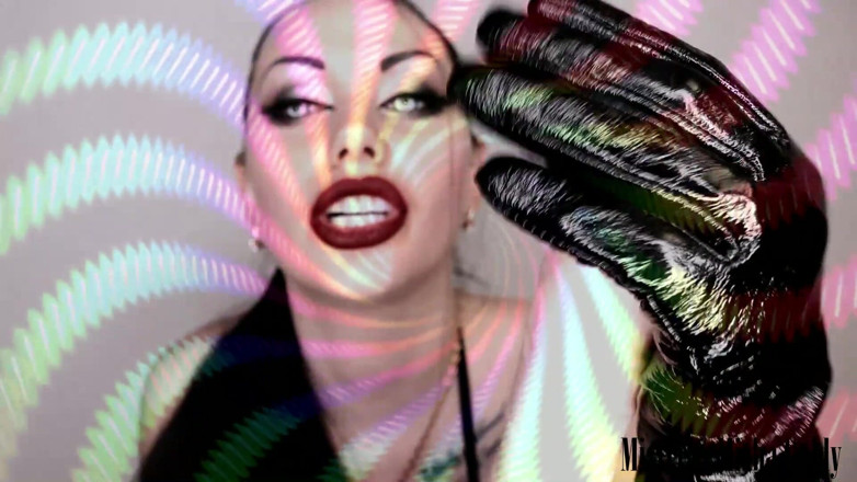 Goddess Misha Goldy: My shiny gloves own you! Strong mind fuck &amp; JOI
