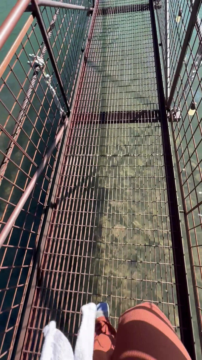 Dahlia Wolf: Fetish kaki penyeberangan jembatan luar ruangan