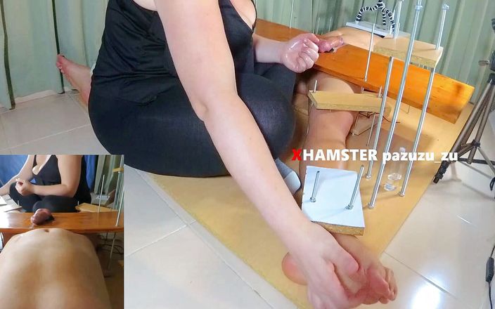 Pazuzu zu: Permainan cfnm femdom.20 menit handjob + setelah orgasme + kaki menggelitik