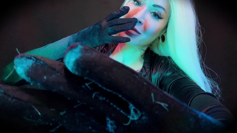 Baal Eldritch: Gloved Hands Over Mouth Breath Play JOI Challenge: Happy End...