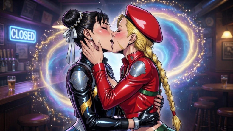 AI Porn: Cammy y Chun Li besando Ai