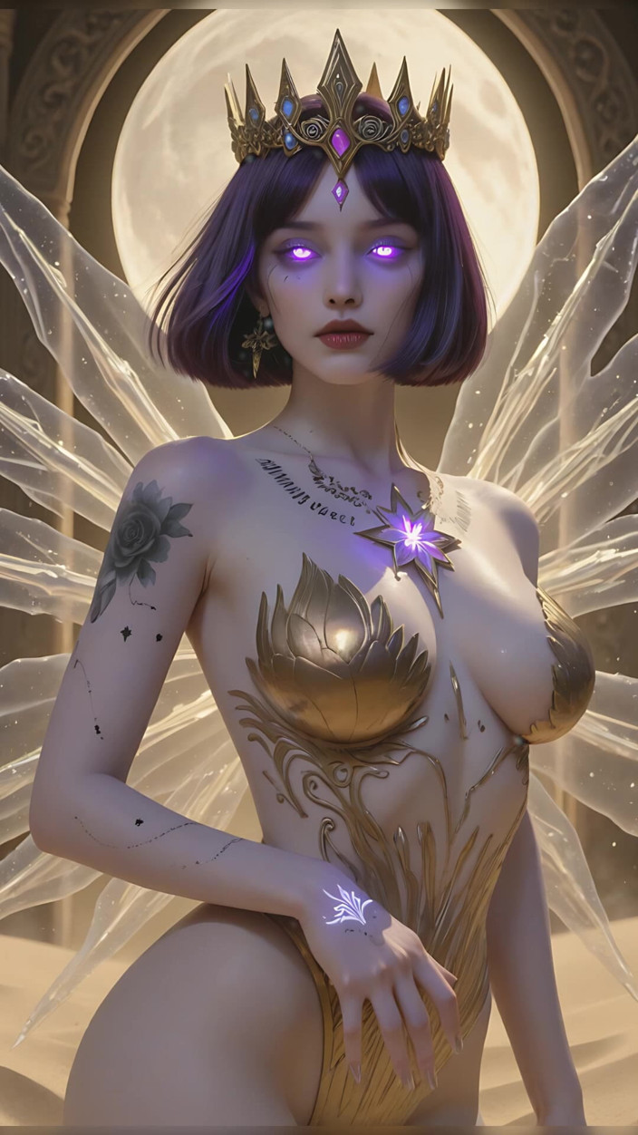 LustRender: Tayangan Slaid Sorceress Sorceress Lustrender Moon - Ethereal Star Temple Radiance