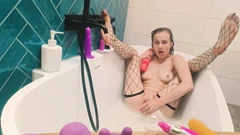 Sexy Couple Things: Horny Amateur in the Bath Plays with Dildos ...