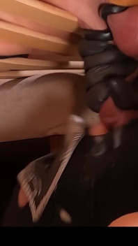 Female Slave Training Day 12/28 - Milking a Male Slaves Cum Into the Mouth - Femdom