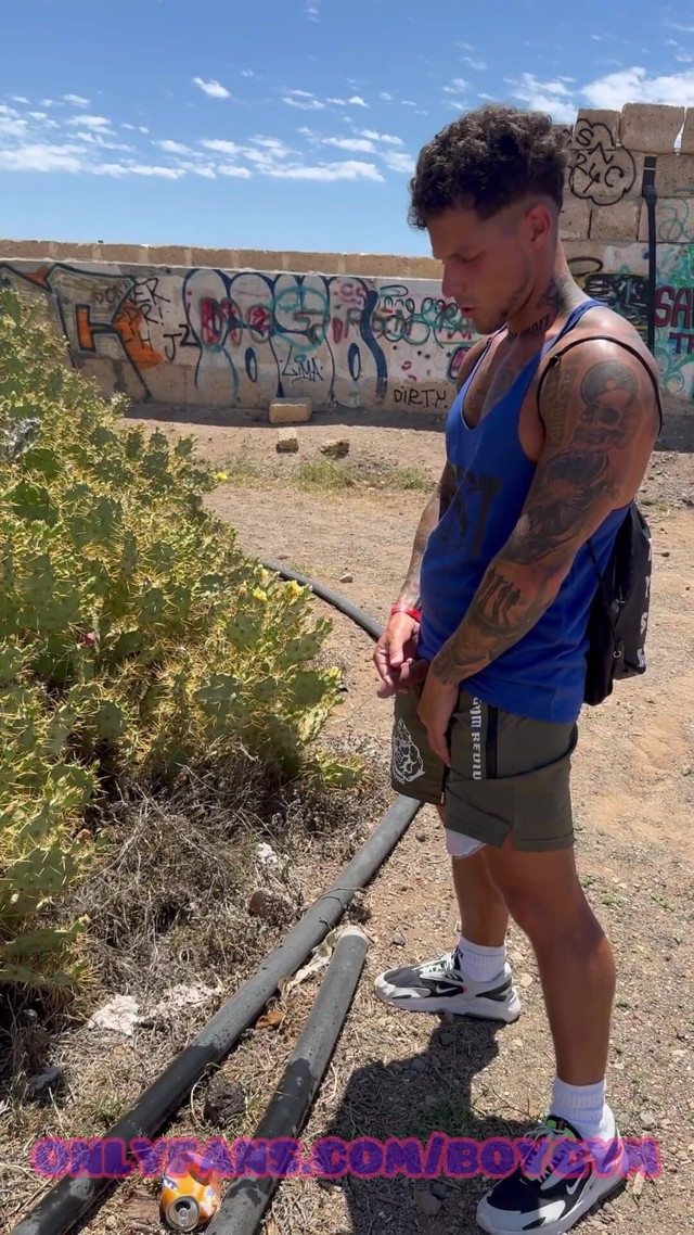 Piss Soft Cock in the Street (Boy gym)