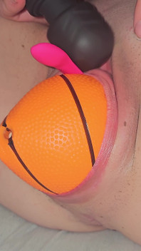 See Me Birth a Mini Basketball as I Orgasm and Squirt a Little