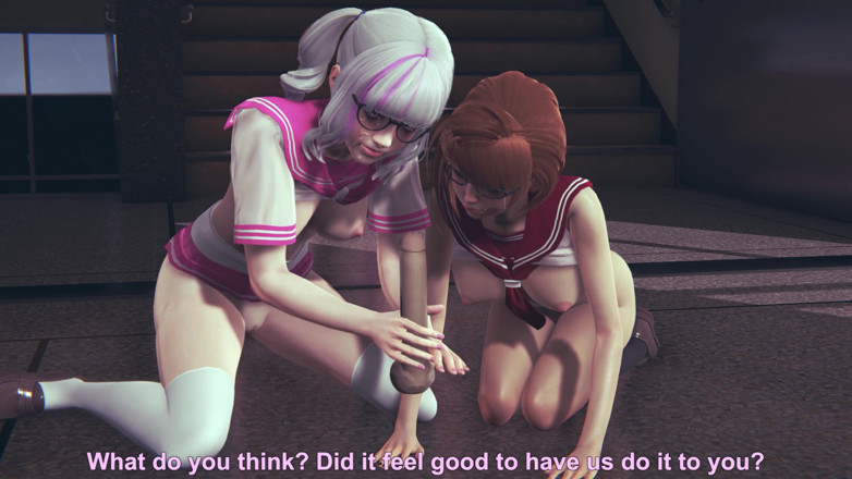 Waifu club 3D: Două fete iau muie de la un coleg de clasă