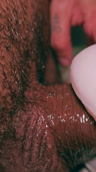 Closeup Asmr Beautiful Big Uncut Cock Fucking Fleshlight and Shooting a Big Cum Load