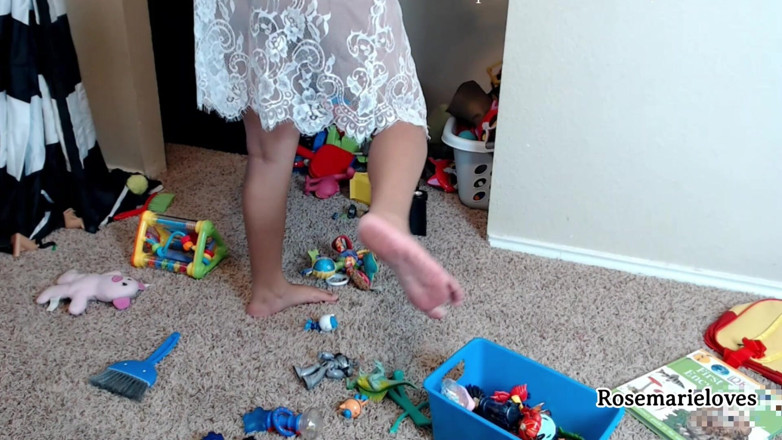 RosemarieLoves: Real Stepmom Cleaning in Sheer Lace Dress