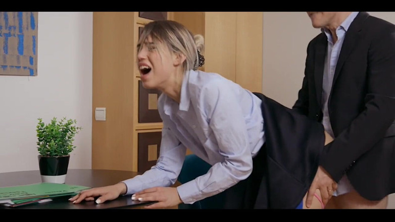 Old & Young: Boss Fucking Hot Teen Secretary with Long Cock