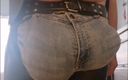 Monster_Meat_: Rigonfiamento di jeans con chaps in pelle