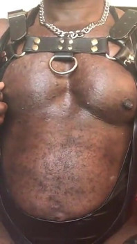 Black Matang Dengan Kulit Harness Lateks Bermain Tetek Singlet