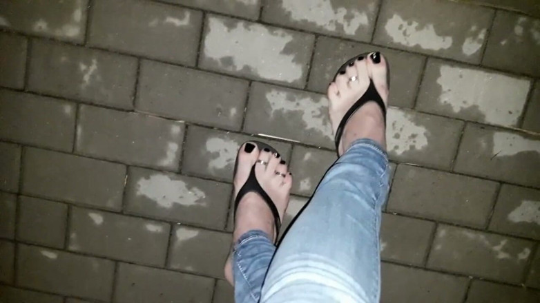 Heelex: Crossdresser Jerking off in a Public Place