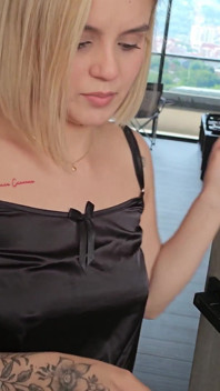 Little Blonde Asks for Delivery and Ends up with My Package in Her Vagina