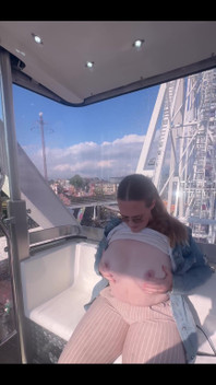 At the Carnival Flashing My Tits