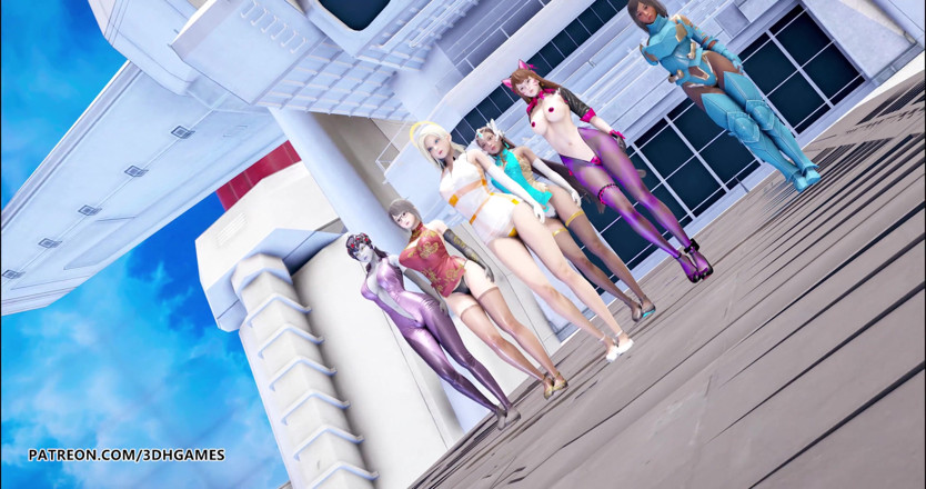 3D-Hentai Games: Kırmızı kadife - kırmızı aromalı striptiz dva mercy pharah mei symmetra...