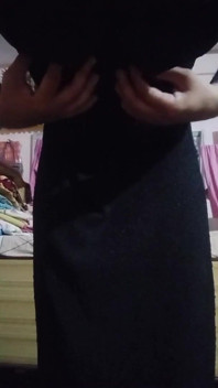 Indian Gay Crossdresser Bottom Gaurisissy Feeling Horny in Black Dress Real Homemade Sex