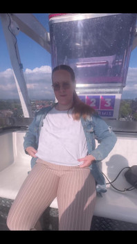 At the Carnival Flashing My Tits
