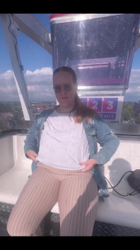 At the Carnival Flashing My Tits