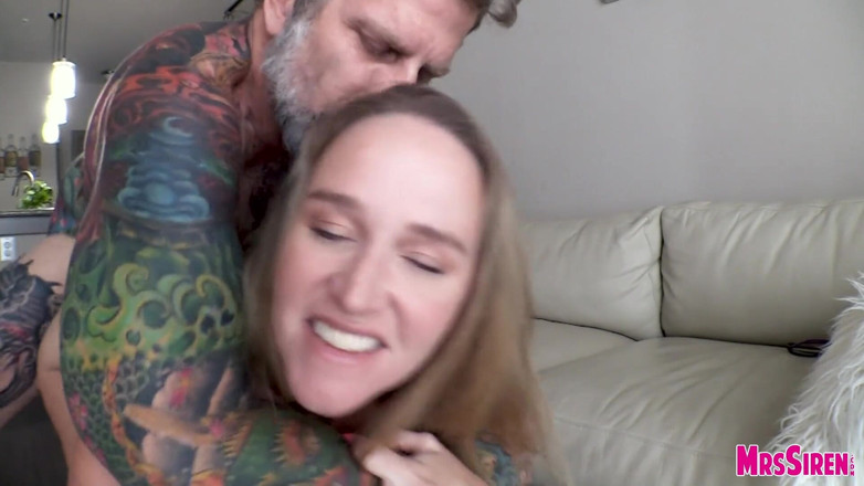 Siren XXX Studios: Tattooed stud fucks chubby wife