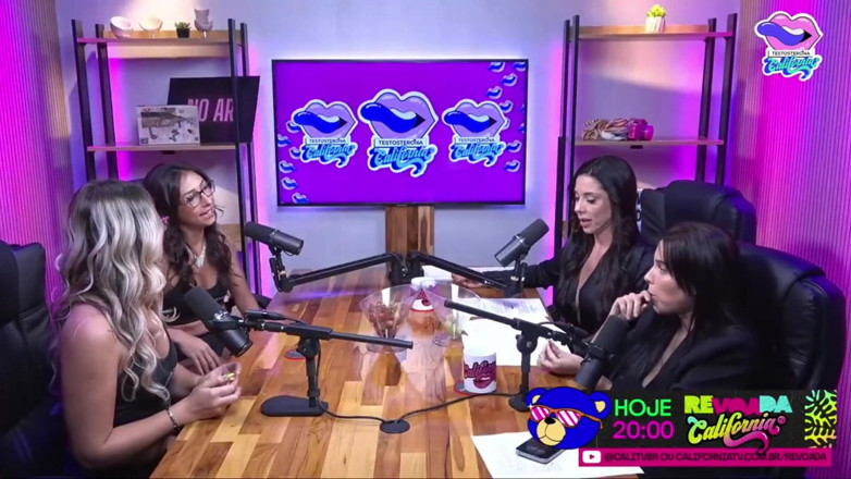 California TV: Dvě sexy holky v show sprostých řečí - Bruna Carlos a Luciana...