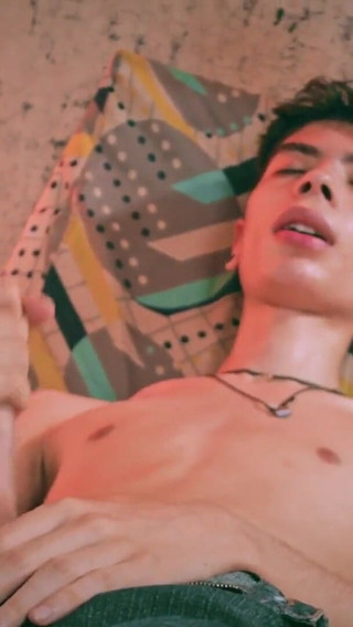 Skinny Twink Magic C Solo Spit Masturbation Precum and Cum Play