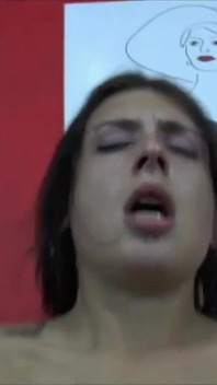 A Beautiful Brunette Is Fucking Hard on the Couch