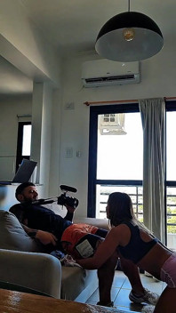 Trapped by My Stepsister's Mini Shorts: From the Floor to the Sofa Uncensored