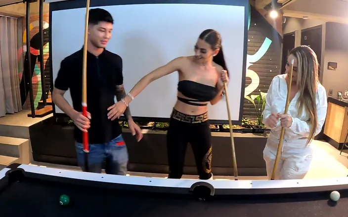 Alicia Trece: A Threesome with Two Incredible Latinas on a Pool Table