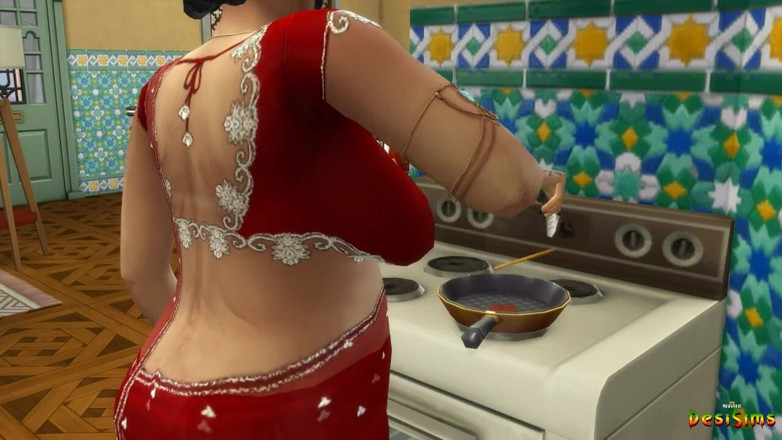 Desi Sims: Lakshmi la tatie se fait prendre par le patron pervers...