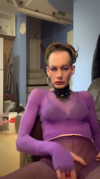 In My Purple See Thru Top