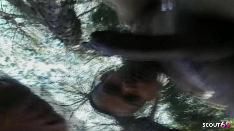 Shemale TS Collection: ブロンドの巨乳ニューハーフが屋外で太いチンポにアナルを犯される